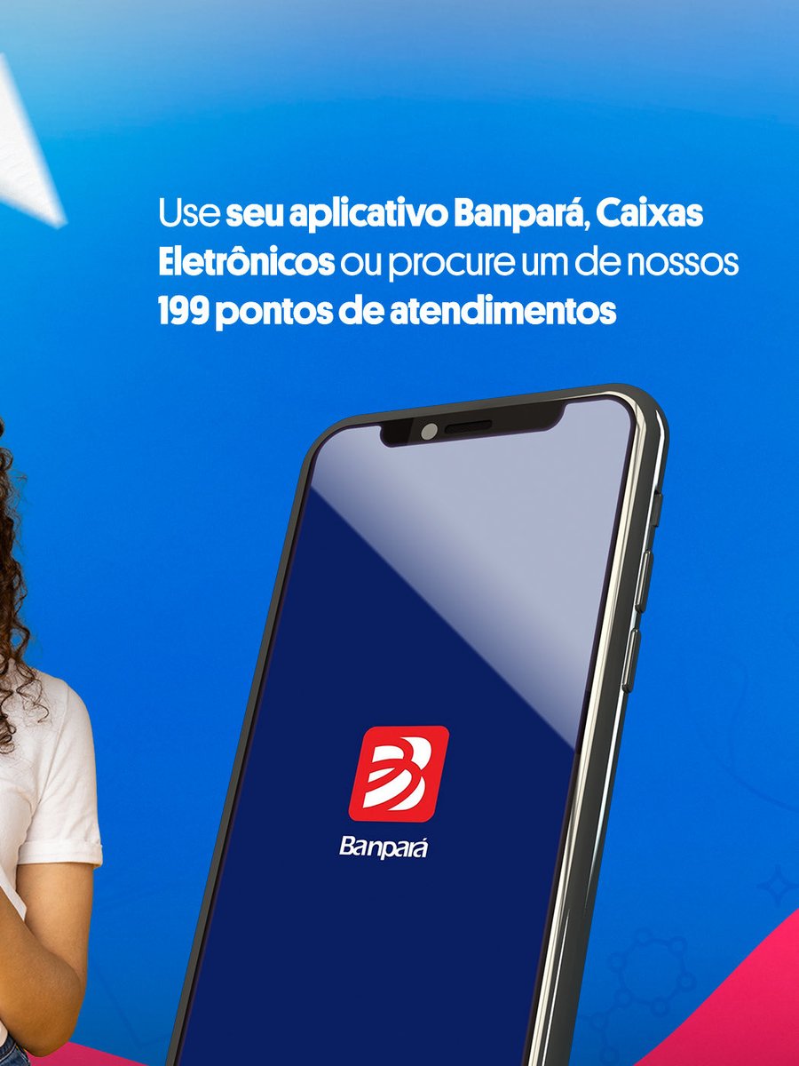 Aplicativo Banpara exibido em smartphone em publicação institucional do banco